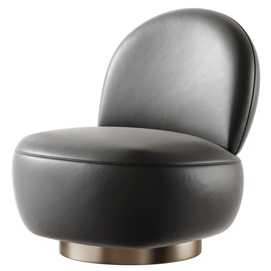 Swivel Chair Clement in Boucle Cream - Image 5