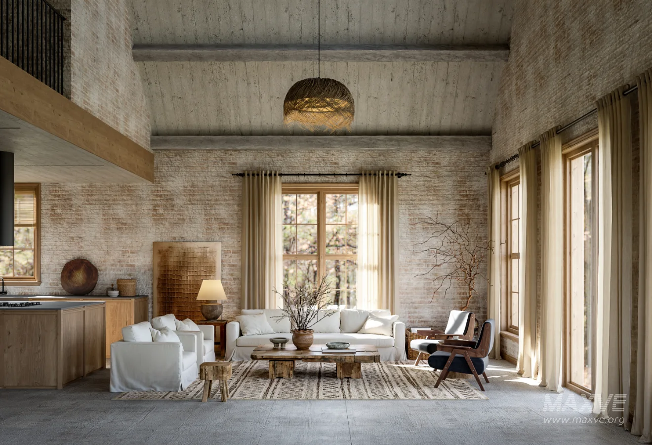 Wabi-sabi living room interior - Image 3