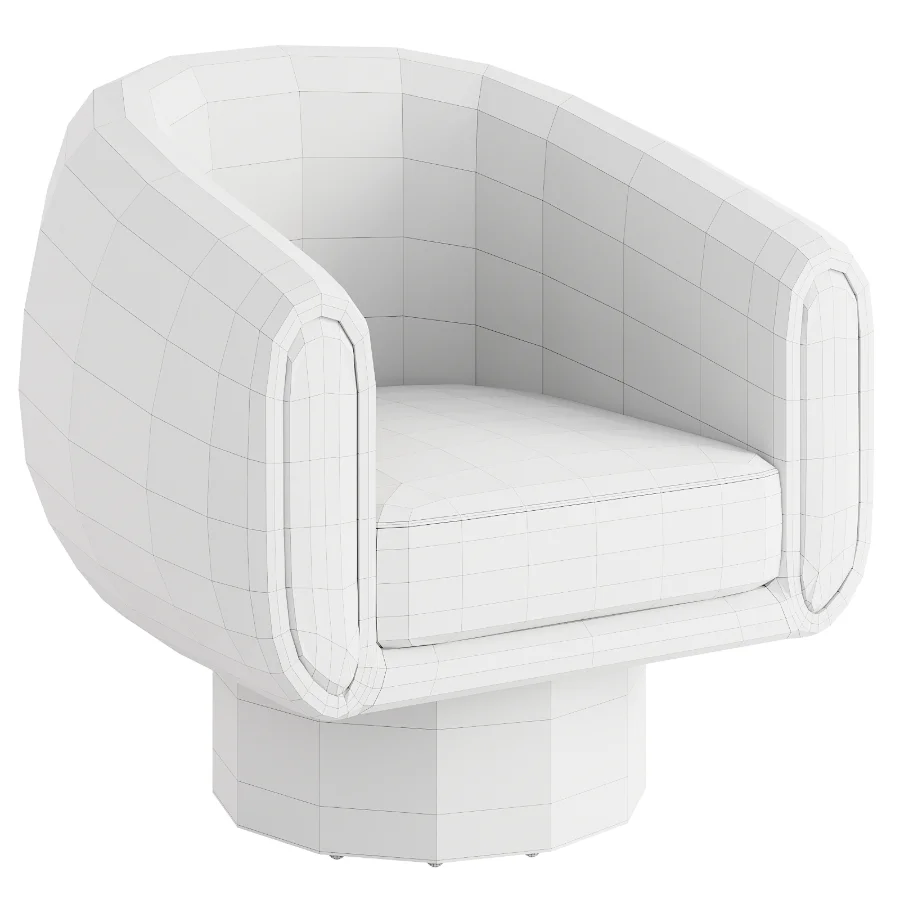 Cozy Wave Swivel Armchair - Image 1