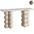 Natural Limestone Pearl Shape Base Console Table - Thumbnail 1