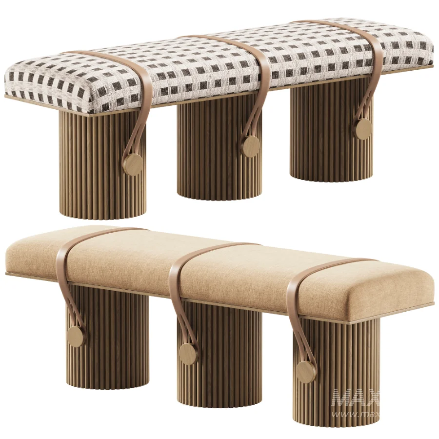 Fendi Bench 3D model Maxve