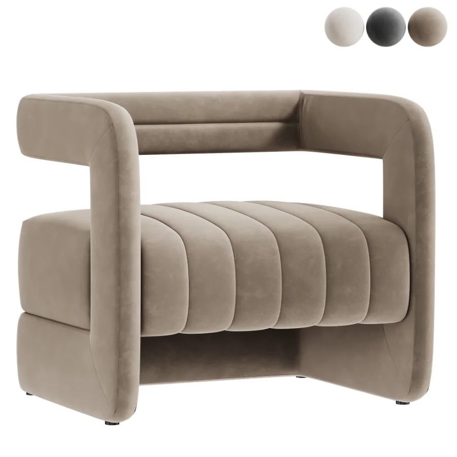 Modway Range Tufted Performance Velvet Accent Armchair - Image 1
