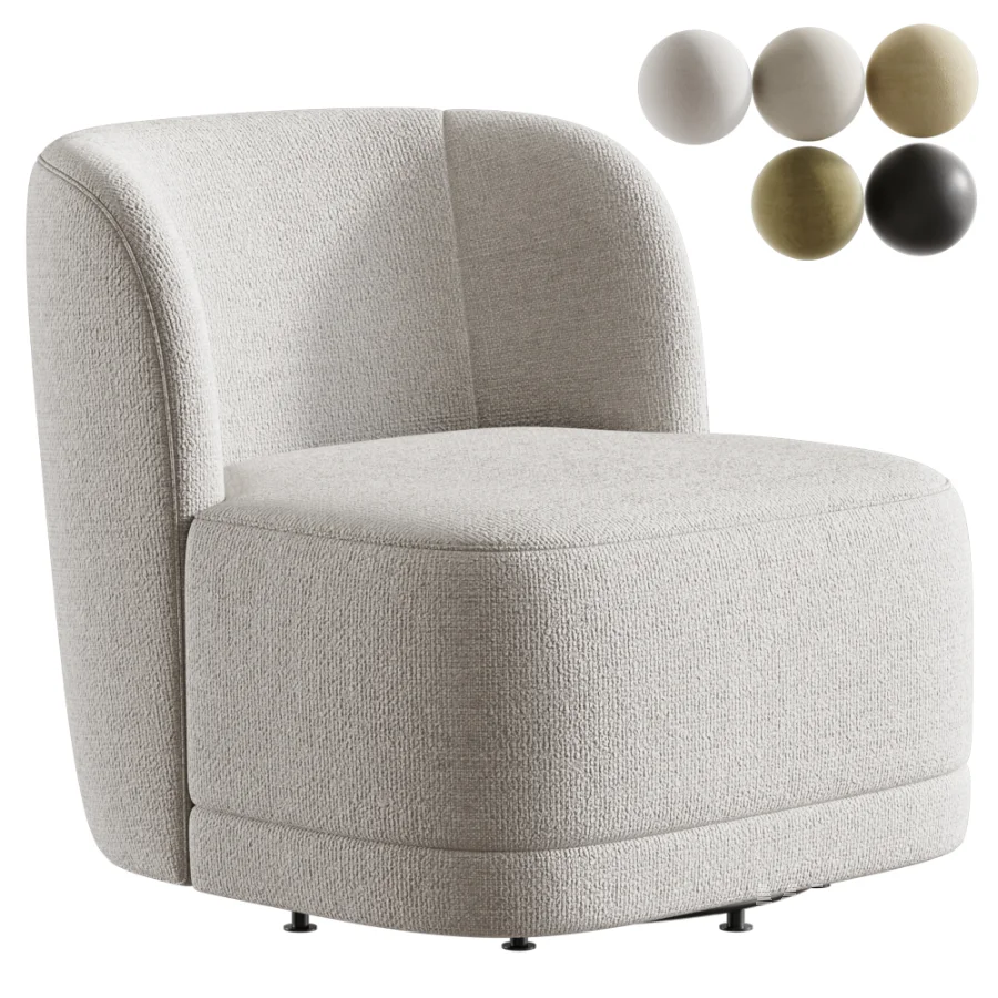 Prattsburgh Wide Swivel Barrel Accent Chair - Image 1