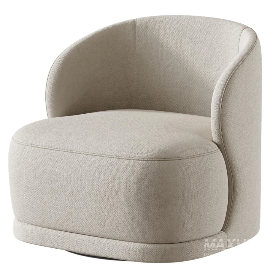Stith Velvet Upholstered Swivel Barrel Chair - Image 3