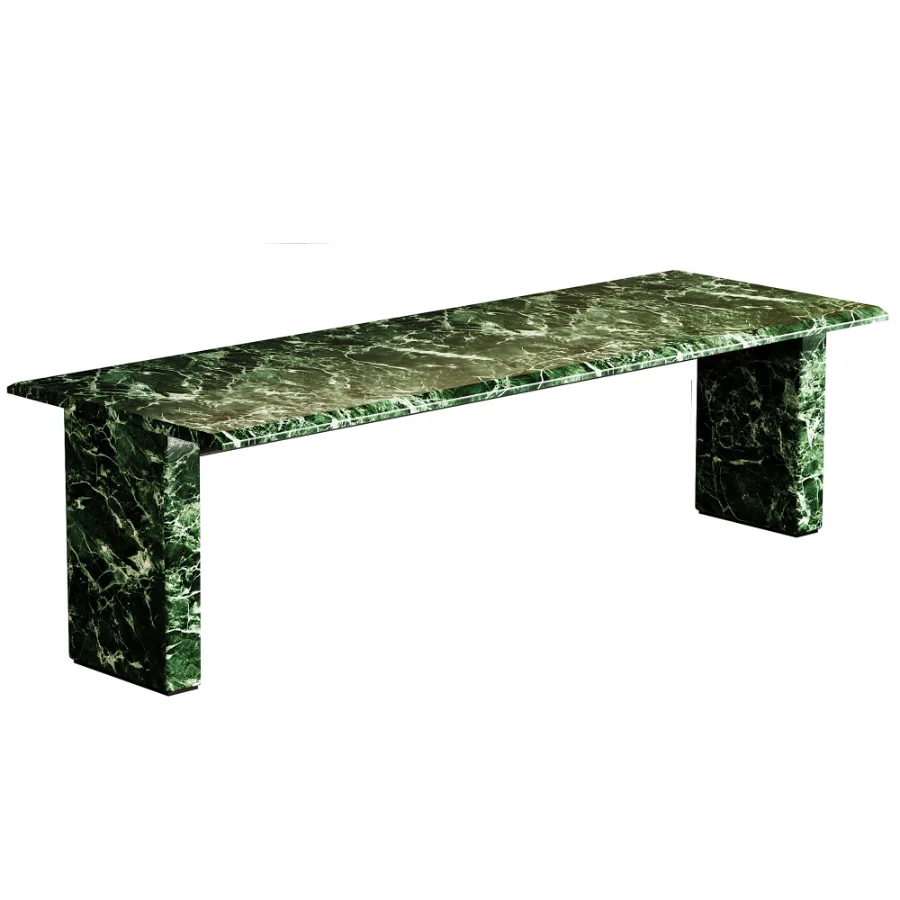 Rectangular Rojo Levanto marble table - Image 3