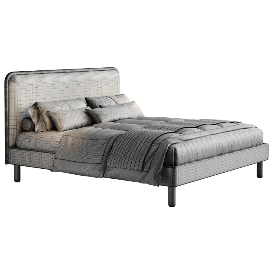 Miles Wood Upholstered Bed By Westelm - Image 4