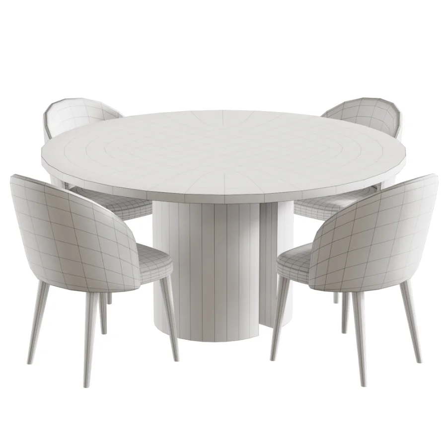 Timon Upholstered Dining Chair And Nealy Round Table - Image 6