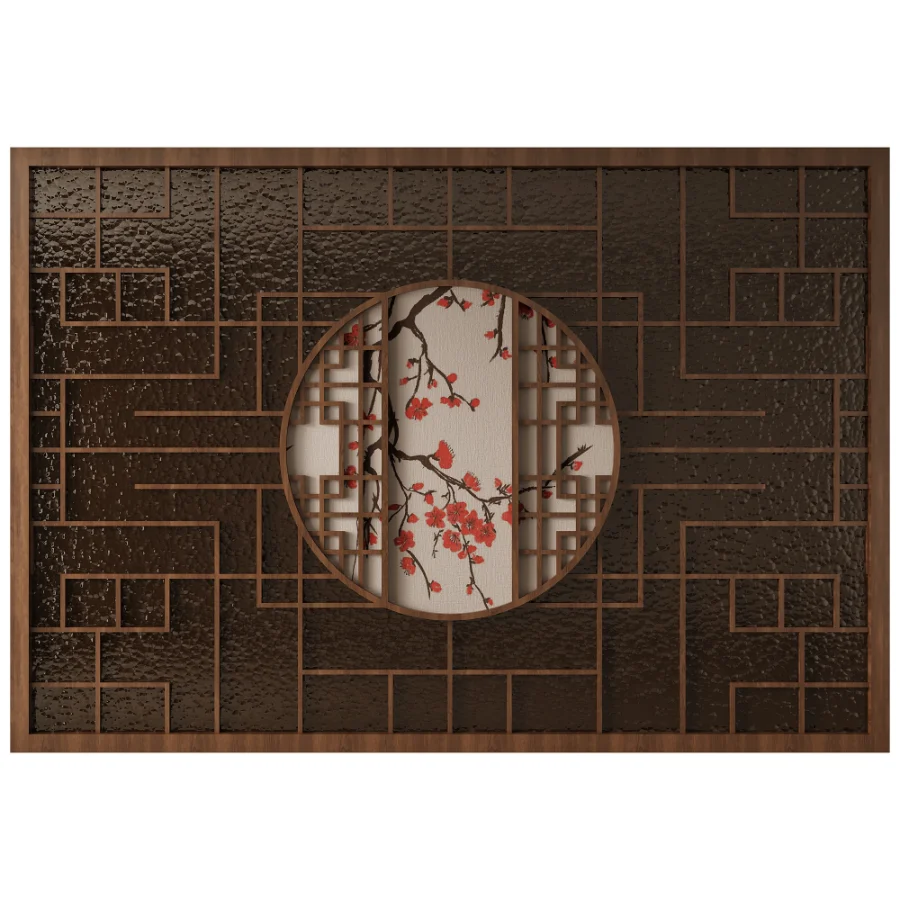 Modern Japanese Wall Panel Design - Image 1
