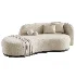 Tiffany Off White Boucle Lounge Sofa - Thumbnail 2