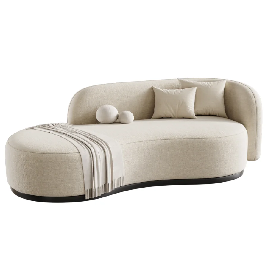 Tiffany Off White Boucle Lounge Sofa - Image 2