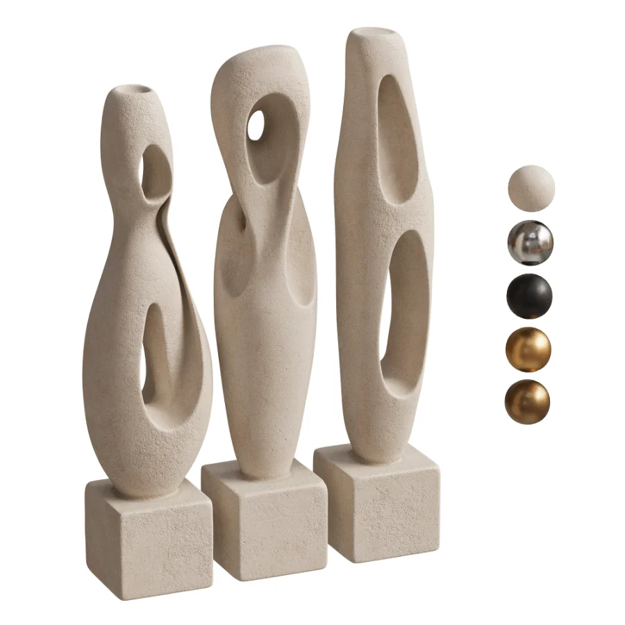 Floor Decor Set Minimalist Plaster Abstract - Image 5