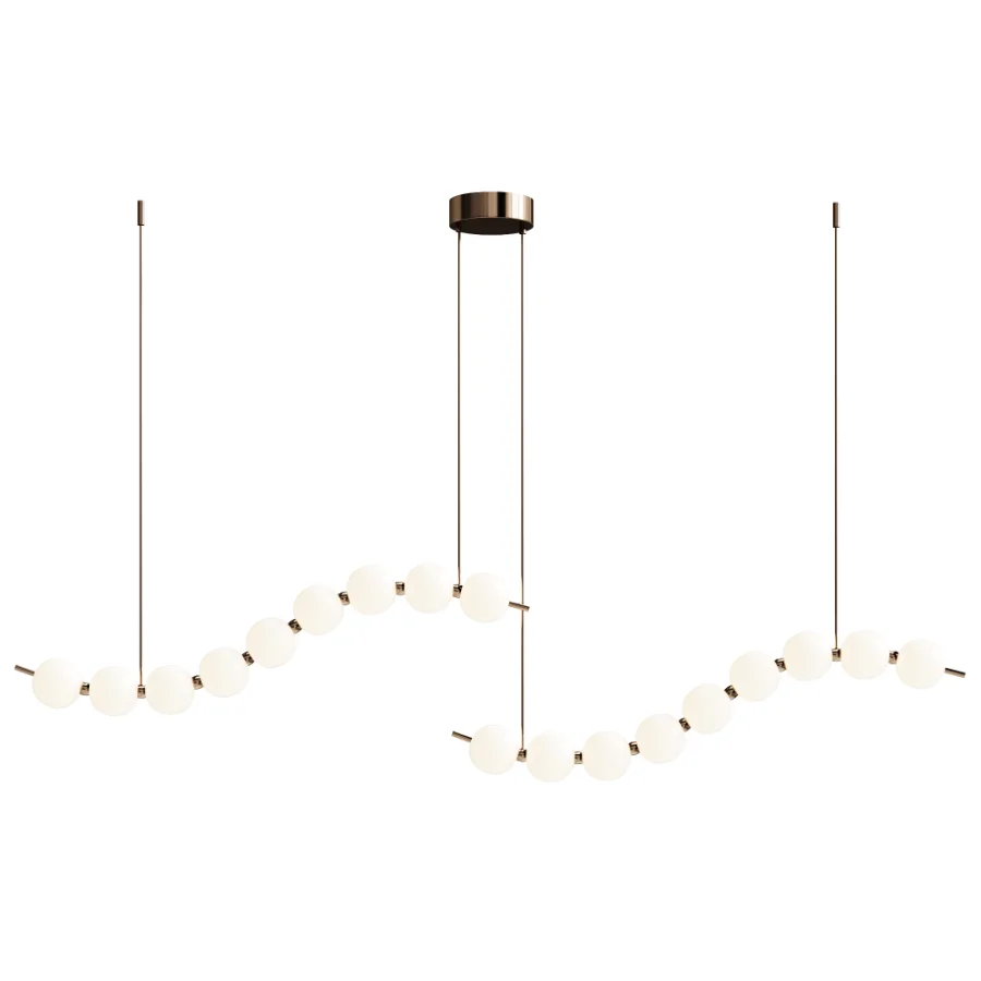 Creative Necklace String White Ball LED Pendant Lights - Image 3