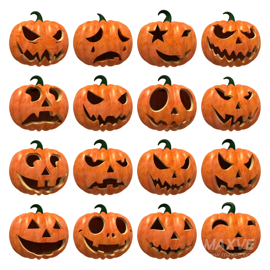 16 Halloween Pumpkin V2 - Image 1