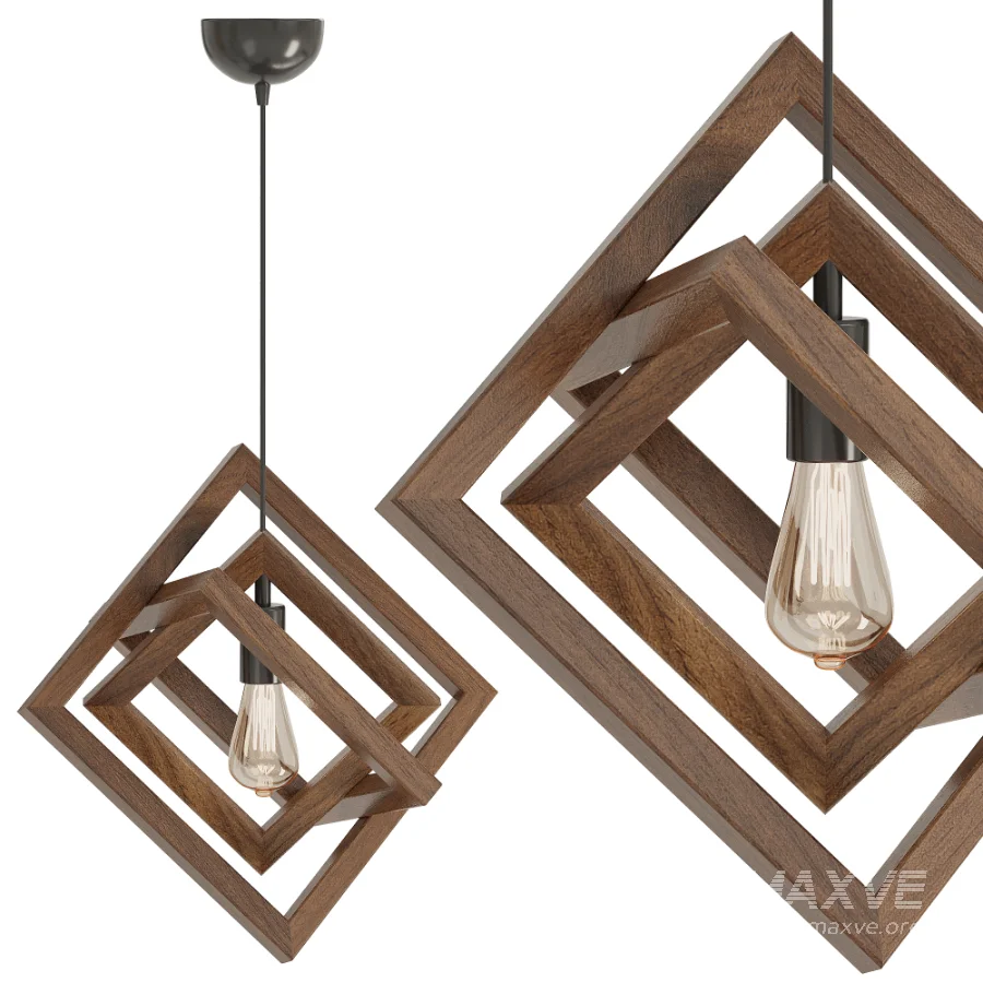 Handmade Wooden Chandelier - Image 5