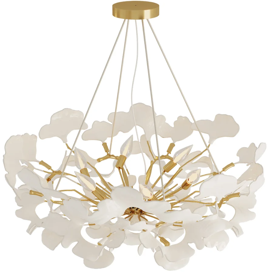 Ceramic Ginkgo Leaf Chandeliers - Image 2