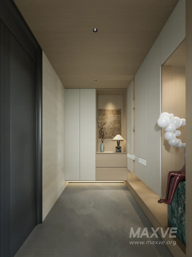 Modern living room and dining room tea-room hallway interior scene - Image 2