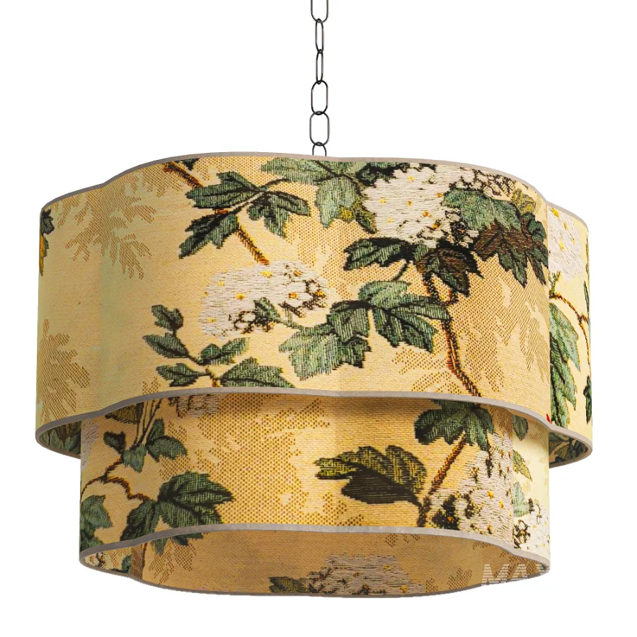 Light Linen Drum Dimmable Chandelier - Image 4