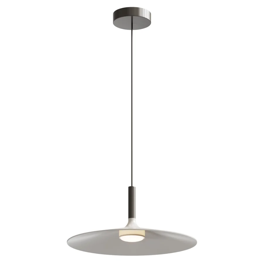 Larkin White Saucer Pendant Light - Image 2