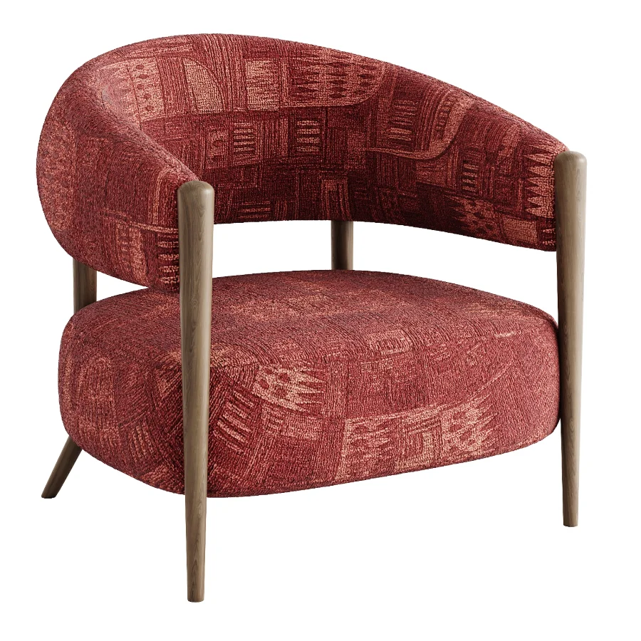 Santi Wood Accent Chair - Image 4