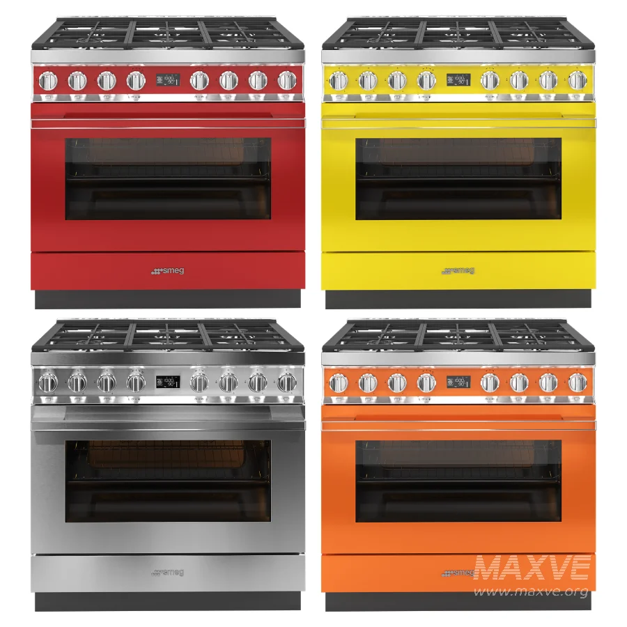 SMEG – Cooker with Gas Hob 90cm – Decorative wall hood 90cm - Image 3
