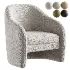 Sellner Upholstered Barrel Armchair - Thumbnail 1