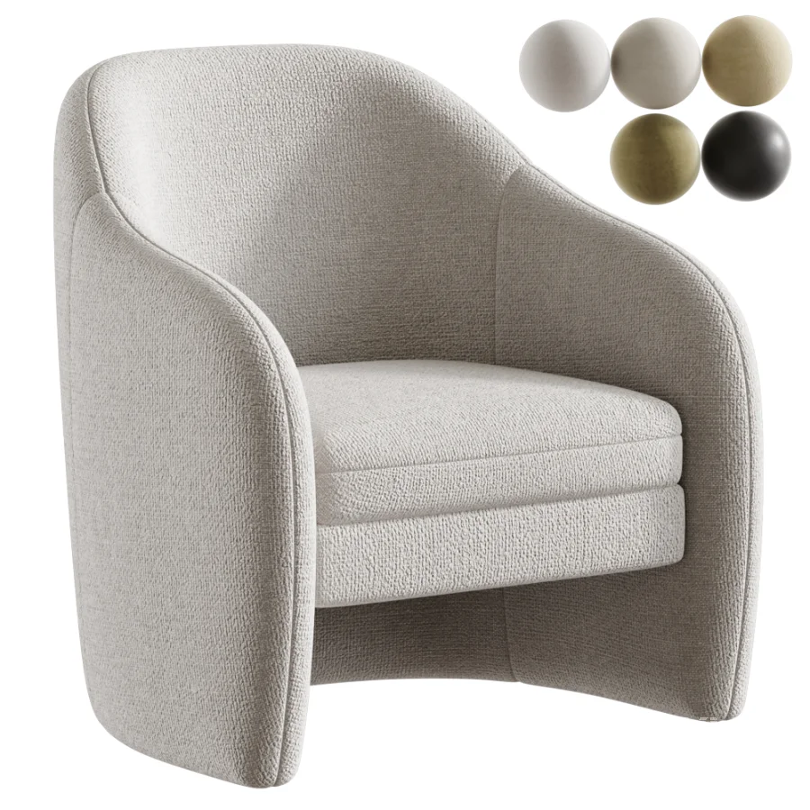 Sellner Upholstered Barrel Armchair - Image 1