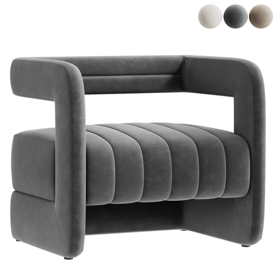 Modway Range Tufted Performance Velvet Accent Armchair - Image 2