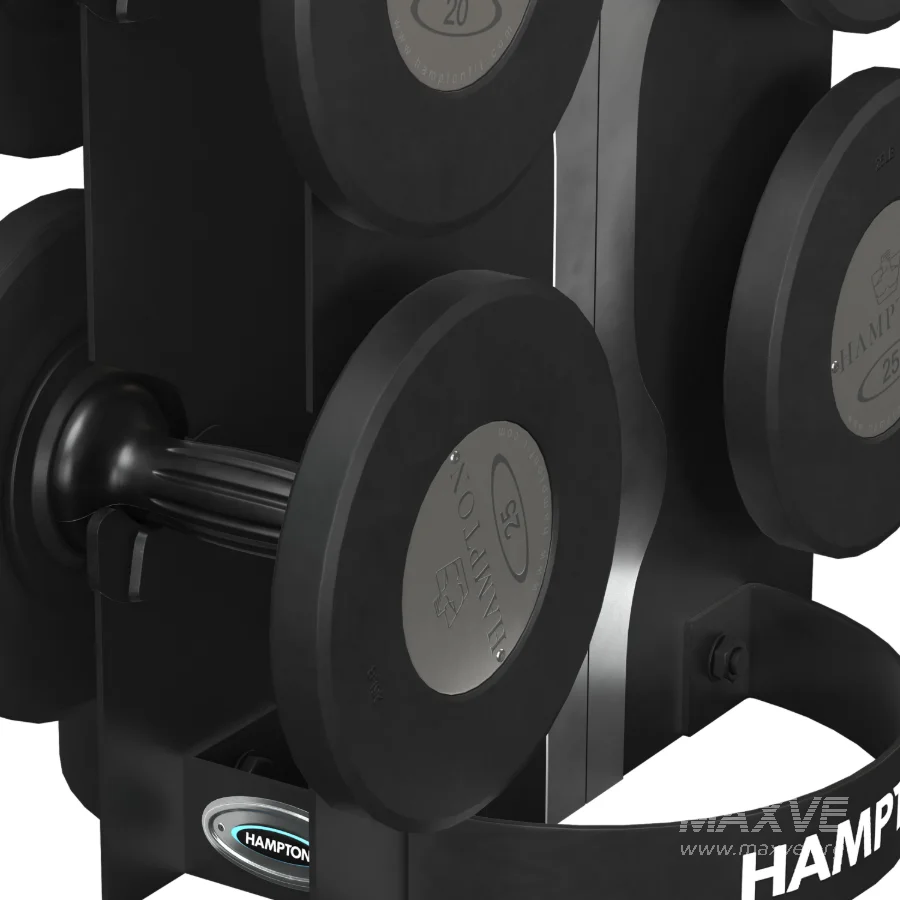 GEL GRIP Urethane Dumbbells Black - Image 5