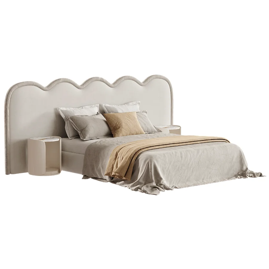 Modern Double Bed 017 - Image 1
