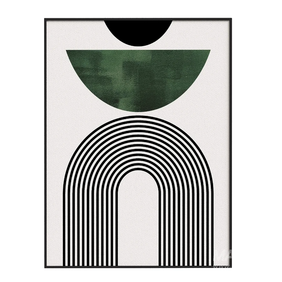Mid Century Green No2 Print - Image 3