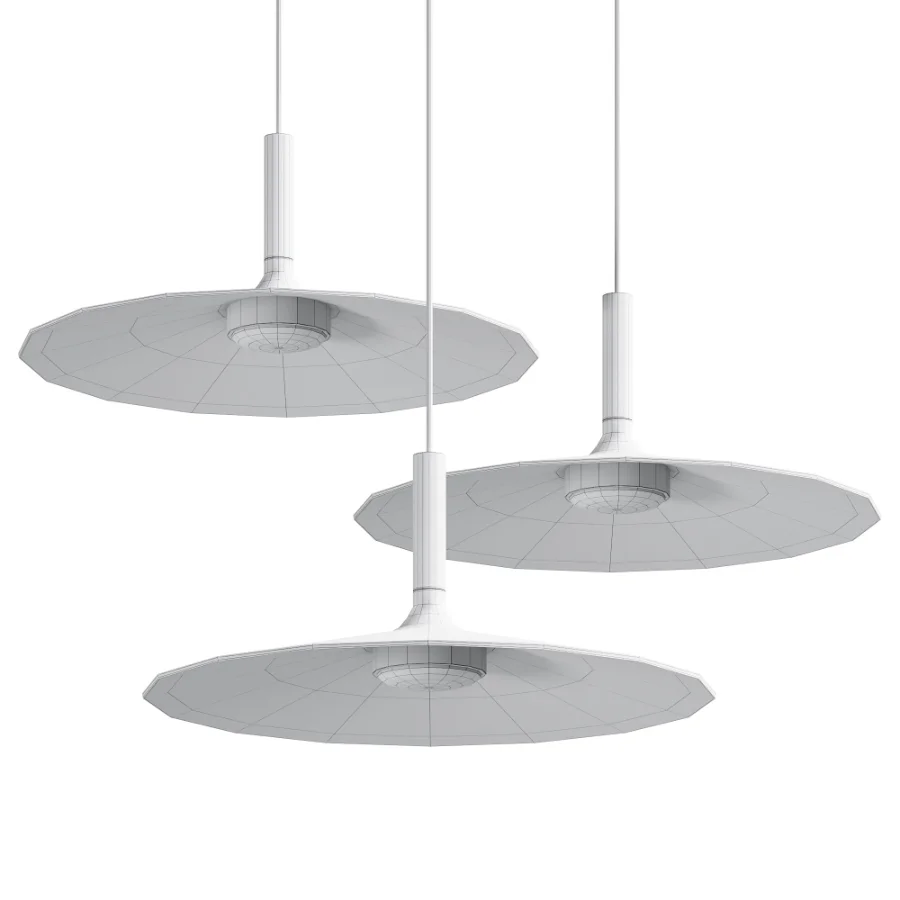 Larkin White Saucer Pendant Light - Image 3