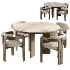 Theodore 2 Chair And Moab 48 Round Dining Table - Thumbnail 1