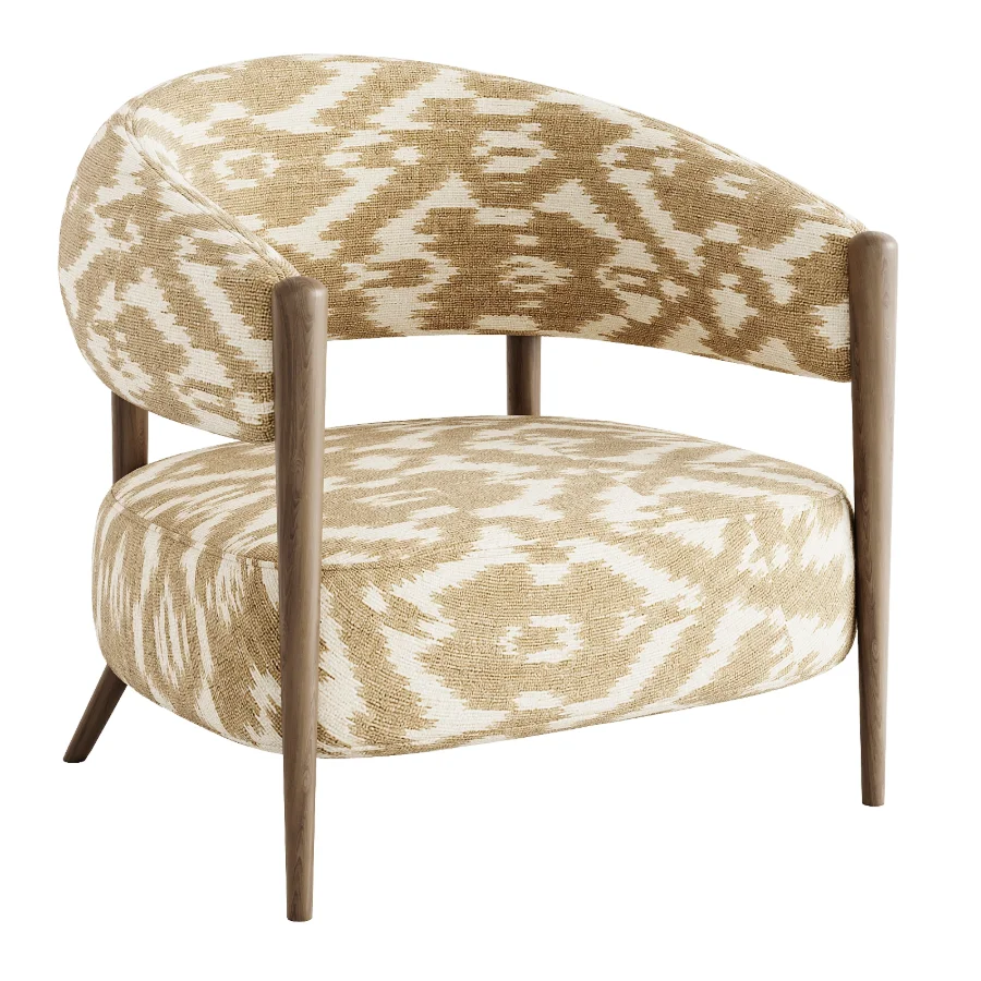Santi Wood Accent Chair - Image 5