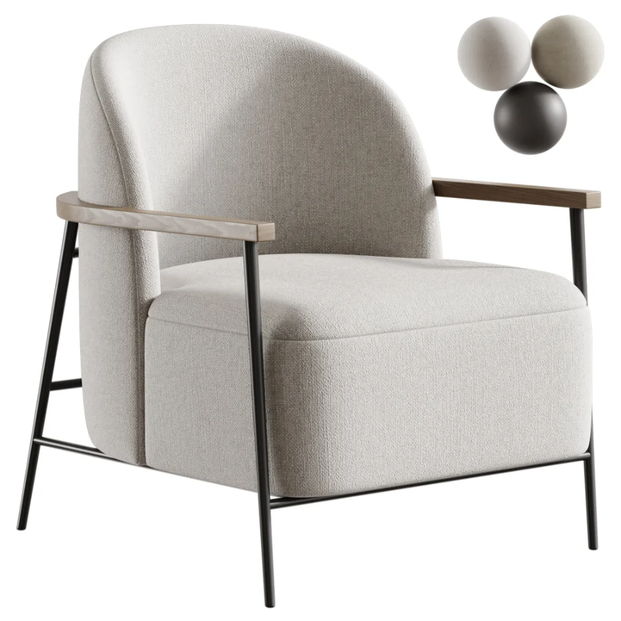 Mariona Faux Sherpa Upholstered Accent Chair - Image 1