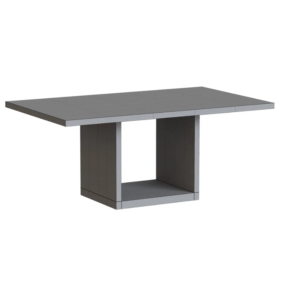 Marble and Wood Dining Table - Image 4