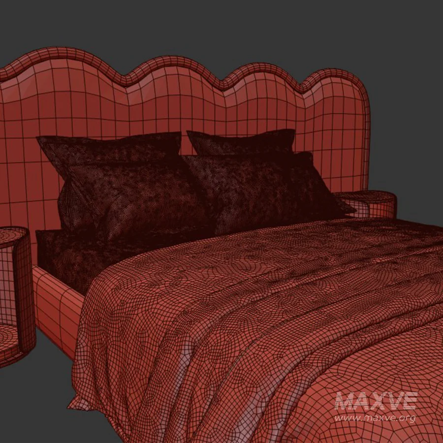 Modern Double Bed 017 - Image 5