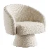 Lenn swivel armchair chenille taupe - Thumbnail 3