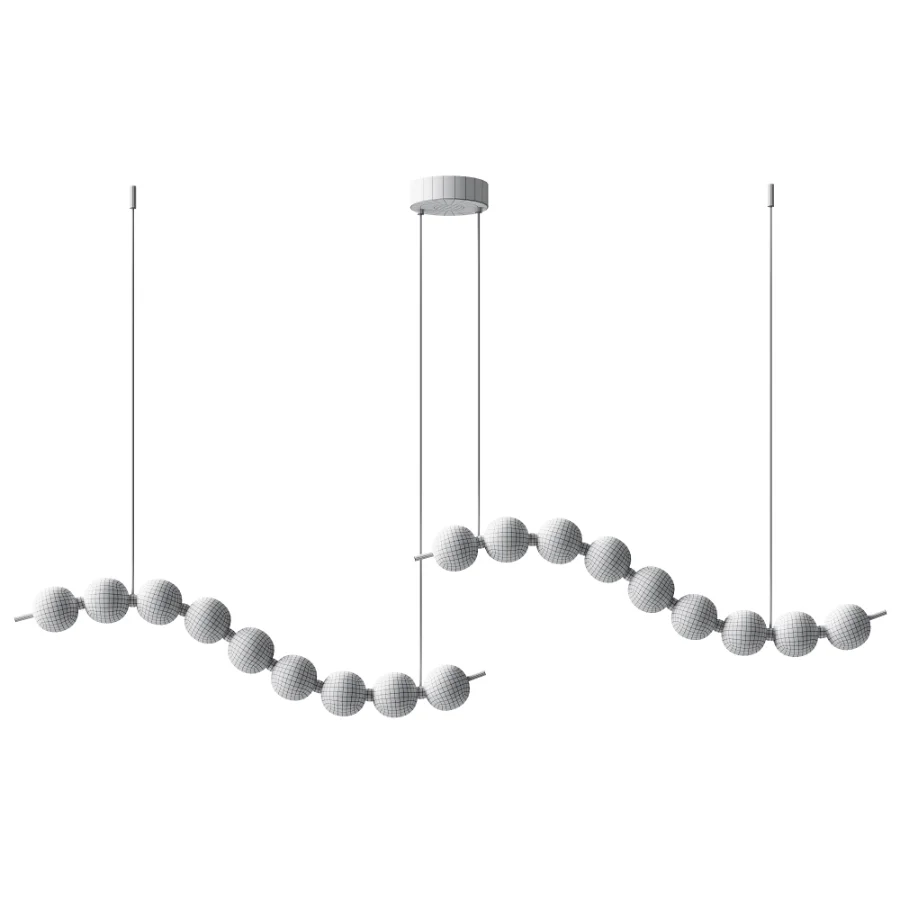 Creative Necklace String White Ball LED Pendant Lights - Image 4