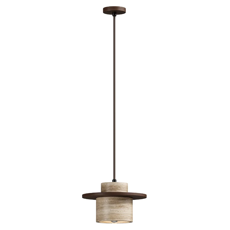 Kanso Natural Stone Japanese Wabi Sabi Pendant Lamp - Image 4