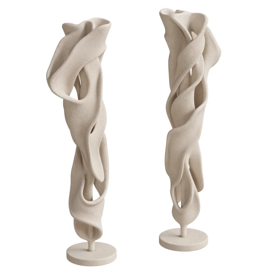 Organic Twisted Ribbon Floor Sculpture - Image 1