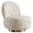 Swivel Chair Clement in Boucle Cream - Thumbnail 3