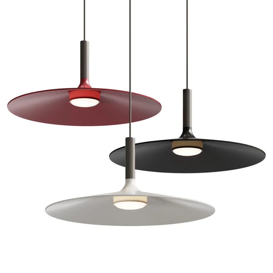 Larkin White Saucer Pendant Light - Image 1