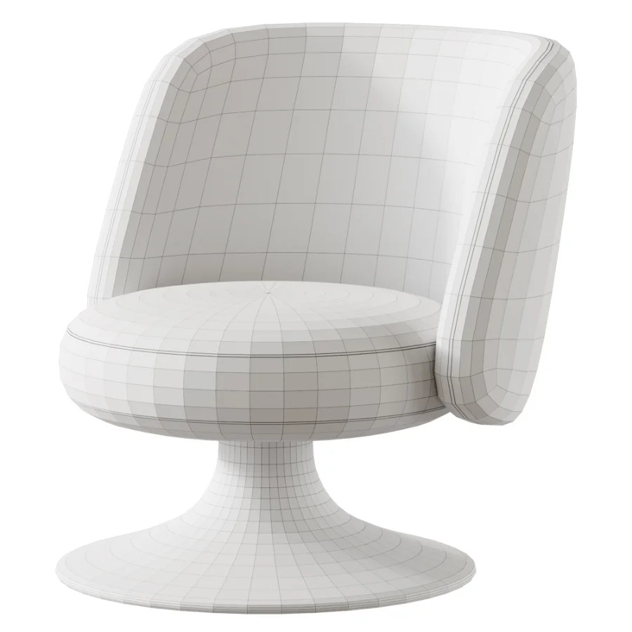 Armchair with 180 swivel movement with return - Image 1