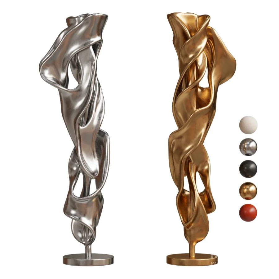 Organic Twisted Ribbon Floor Sculpture - Image 3