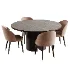 Timon Upholstered Dining Chair And Nealy Round Table - Thumbnail 5