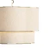 Light Linen Drum Dimmable Chandelier - Thumbnail 5