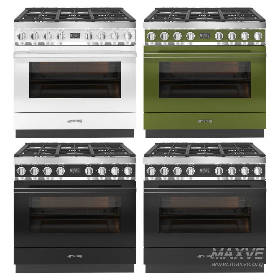 SMEG – Cooker with Gas Hob 90cm – Decorative wall hood 90cm - Image 6