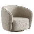 Modern Jacquard Swivel Barrel Accent Chair - Thumbnail 3
