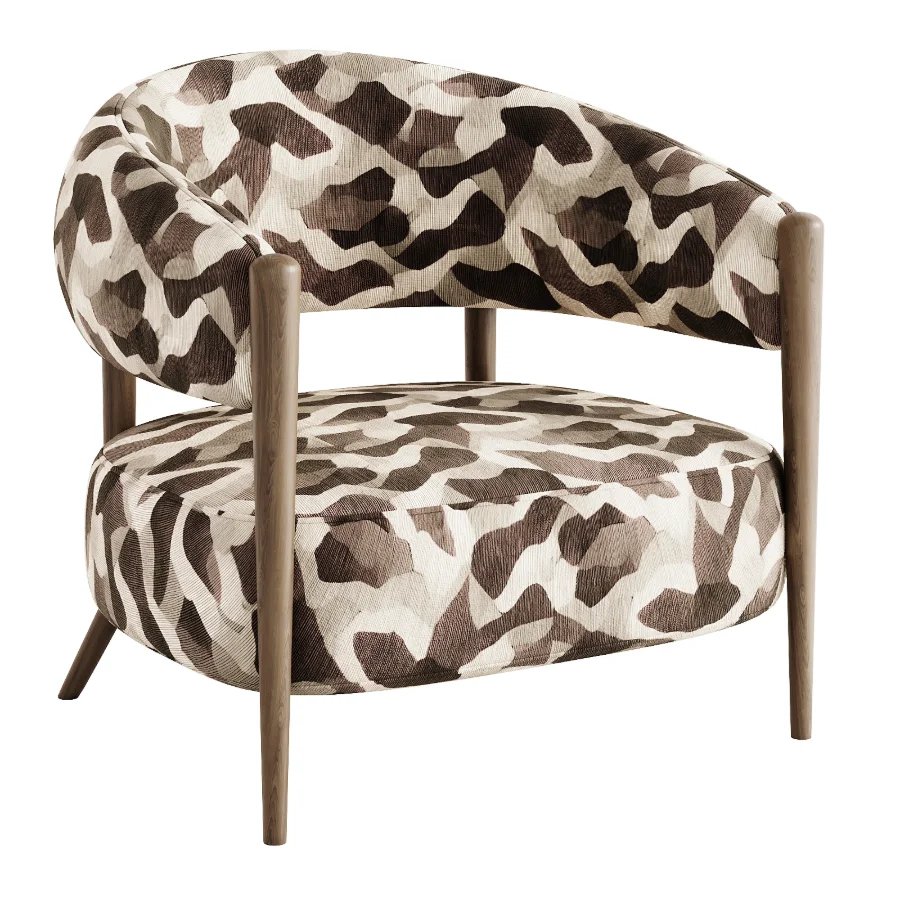 Santi Wood Accent Chair - Image 3