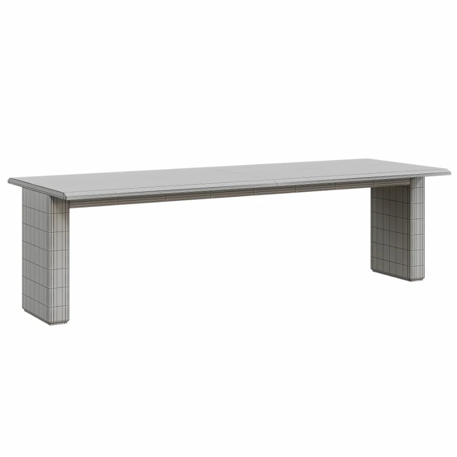 Rectangular Rojo Levanto marble table - Image 1